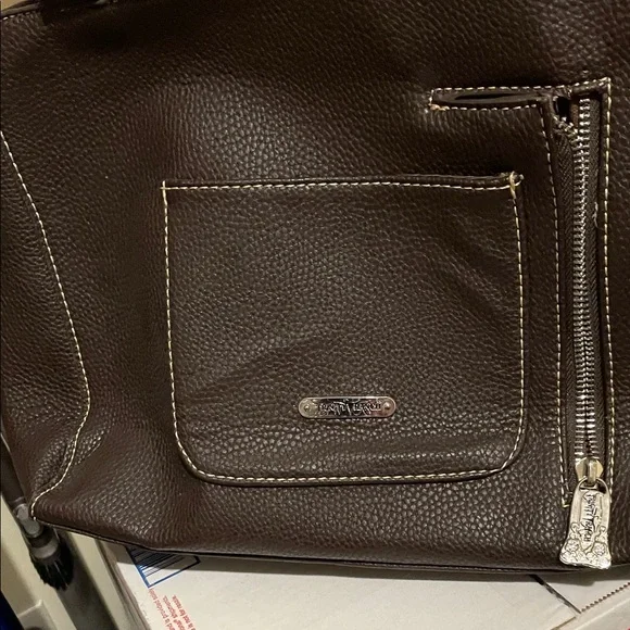 **NWOT** Trinity Ranch Stylish Brown and Black Satchel Conceal Carry - Picture 8 of 10